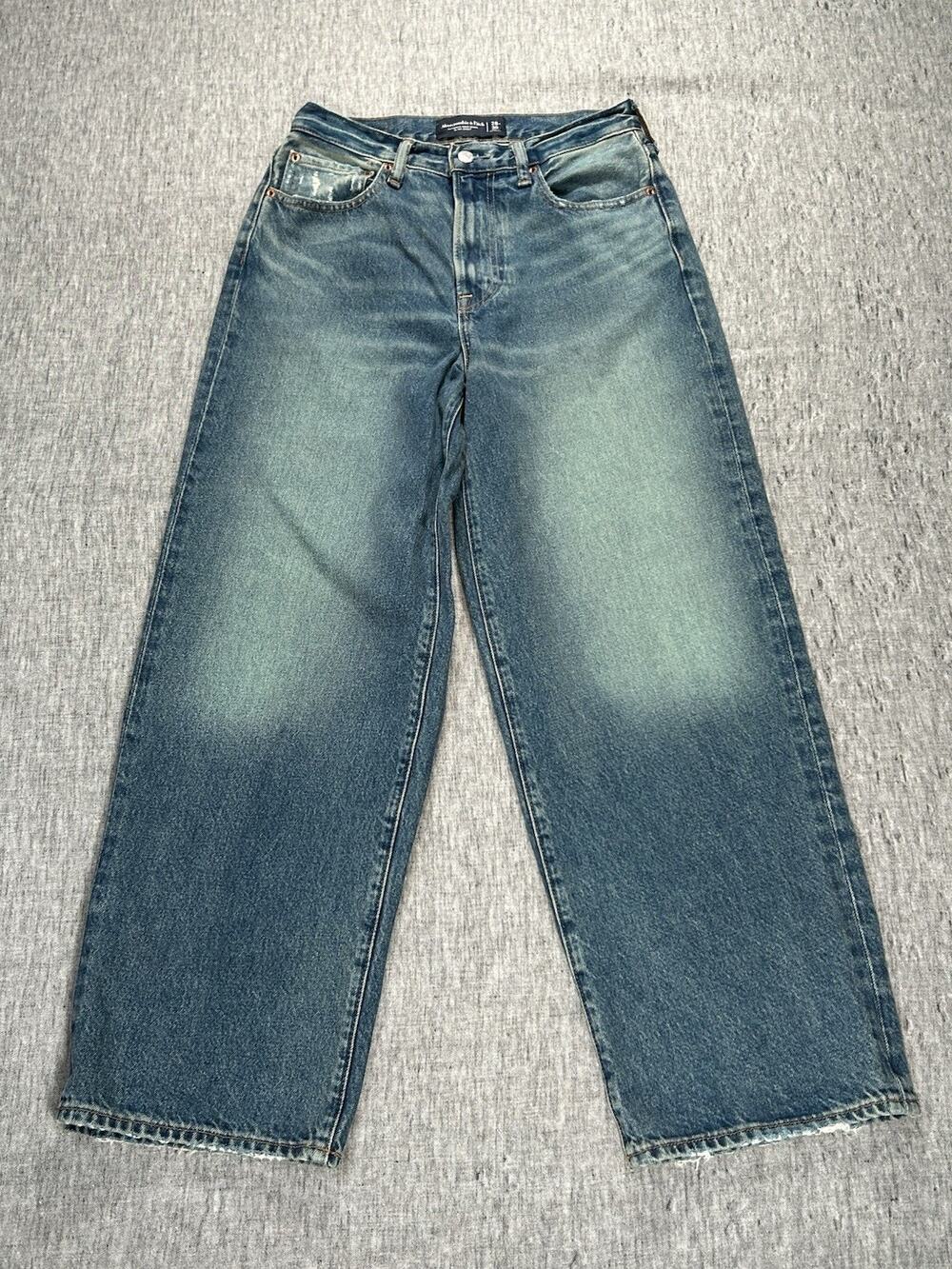 Abercrombie Fitch Ultra Baggy Jeans Mens 28x30 Blue Denim Cotton Streetwear